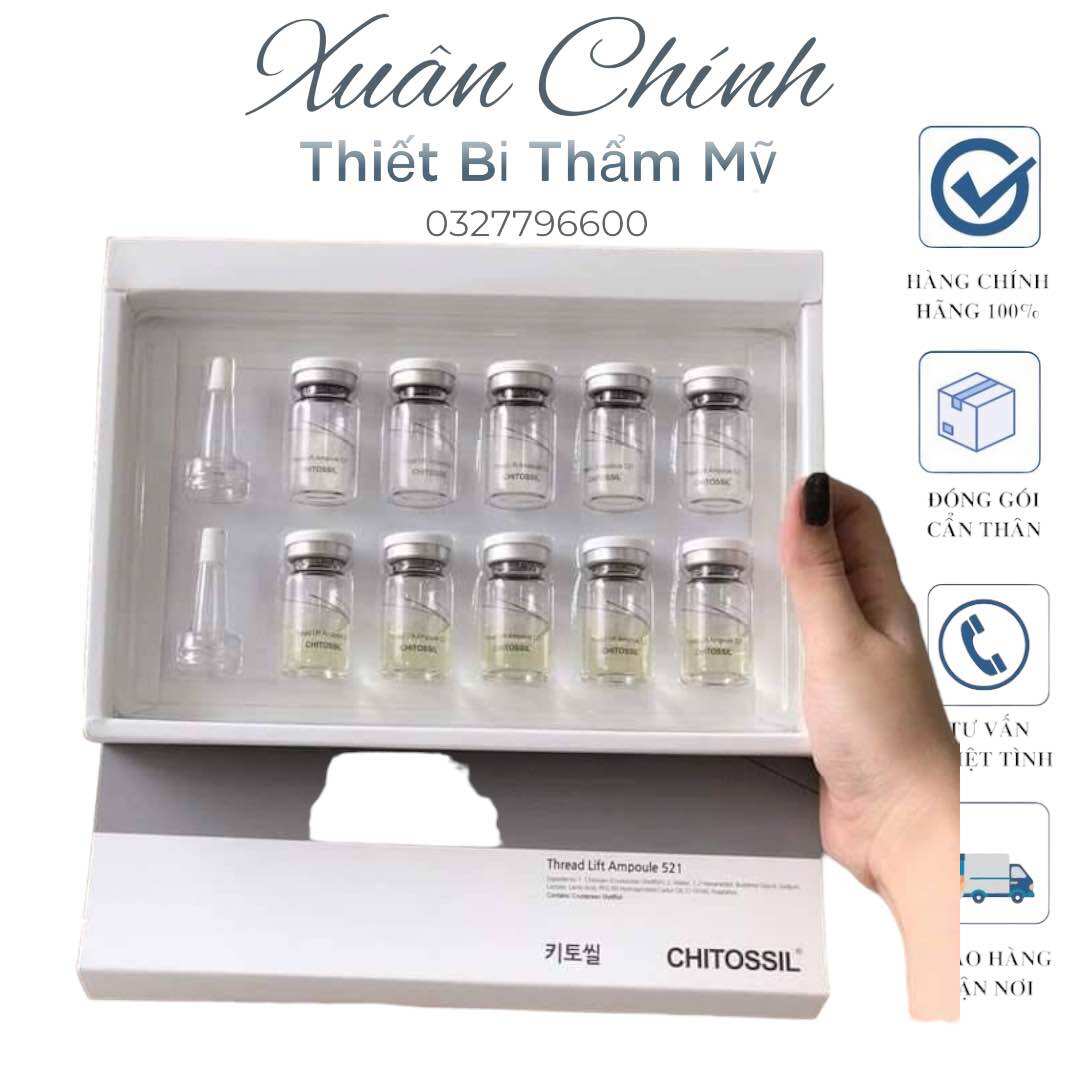 Chitossil Cấy Chỉ Tơ Tằm căng bóng Hàn Quốc 1 Hộp