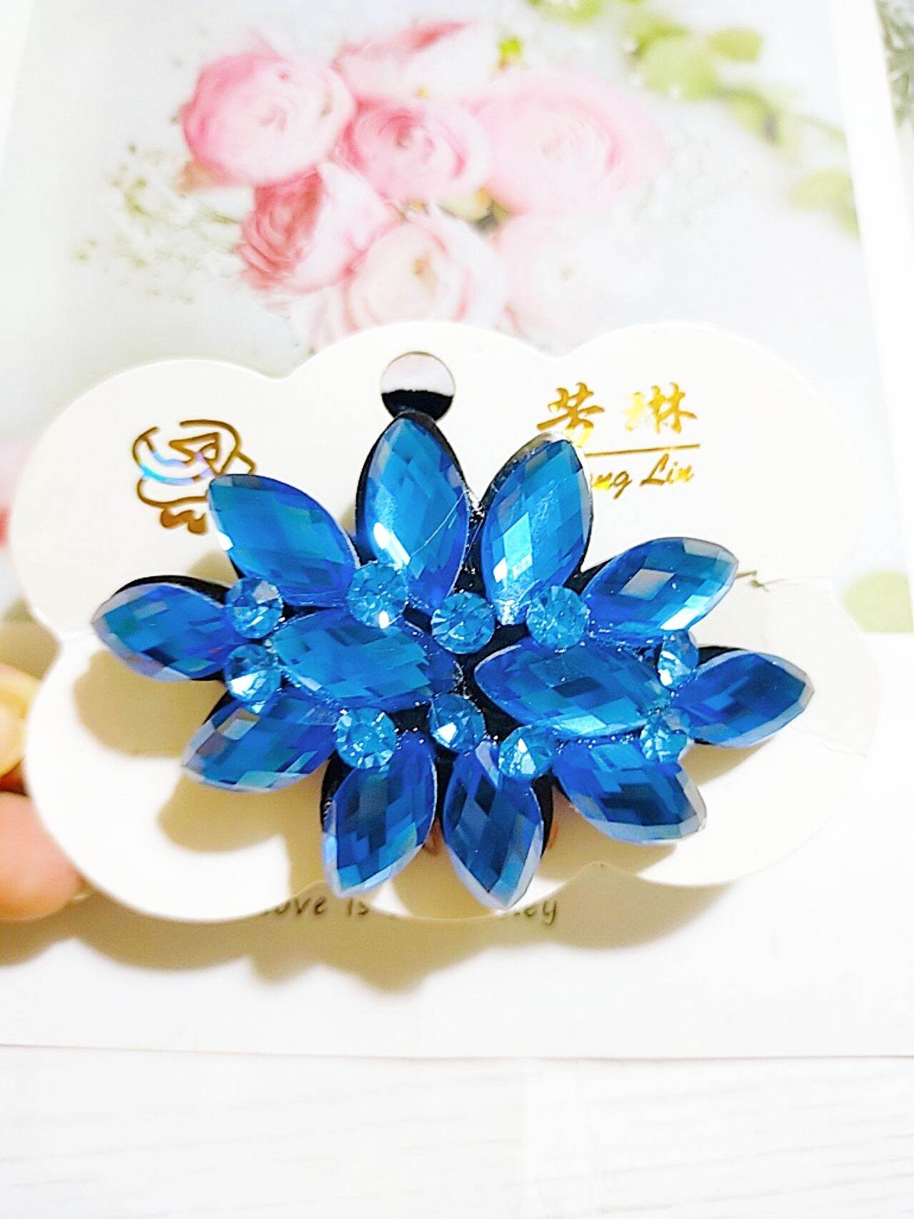 Dây cột tóc nhung đính pha lê