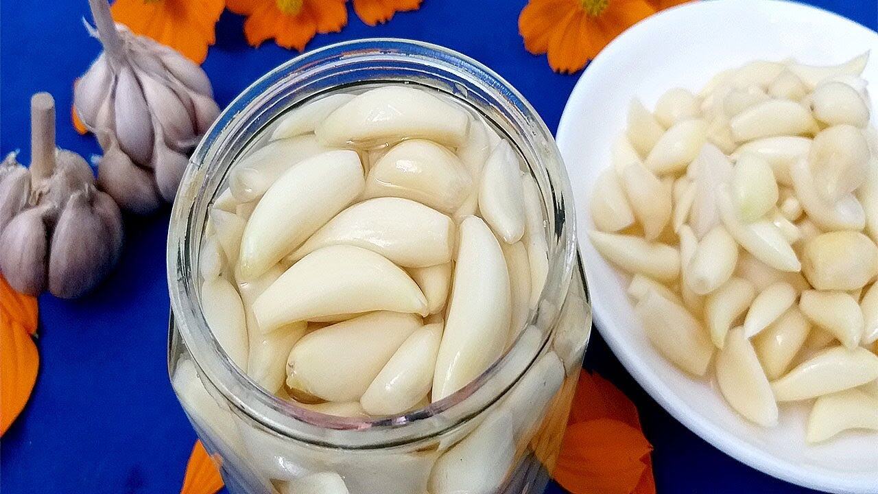Củ tỏi ngâm chua ngọt giấm nhà nuôi-1kg