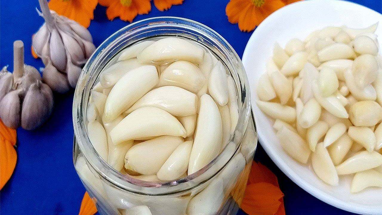 CỦ TỎI NGÂM CHUA NGỌT giấm nhà nuôi-1Kg