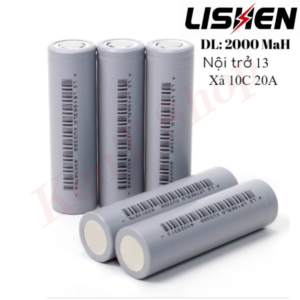 Pin lishen 18650 chính hãng dl 2000mah xả 20a