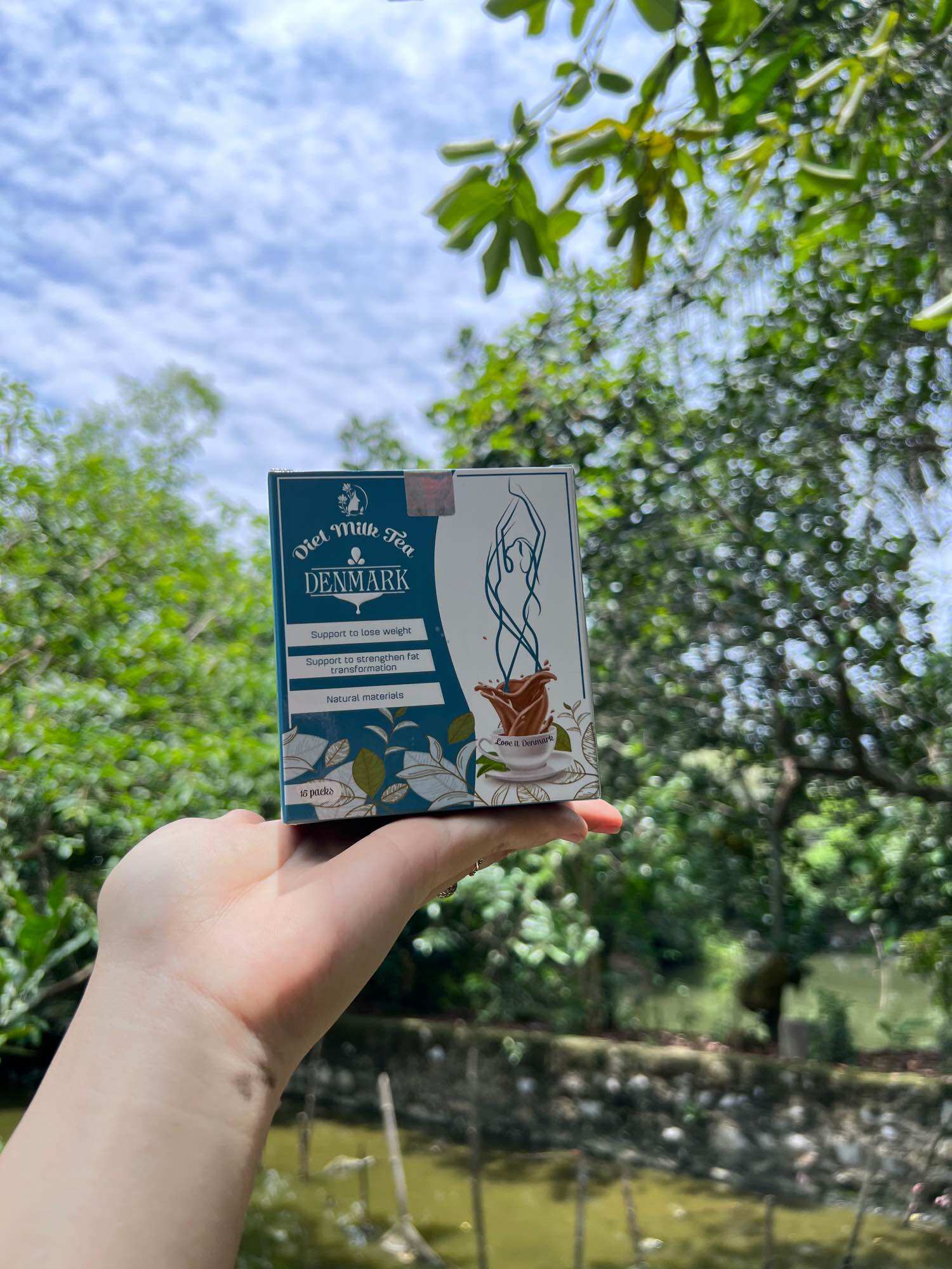 Trà sữa giảm cân Đan Mạch 1 hộp tặng 2 gói nhỏ