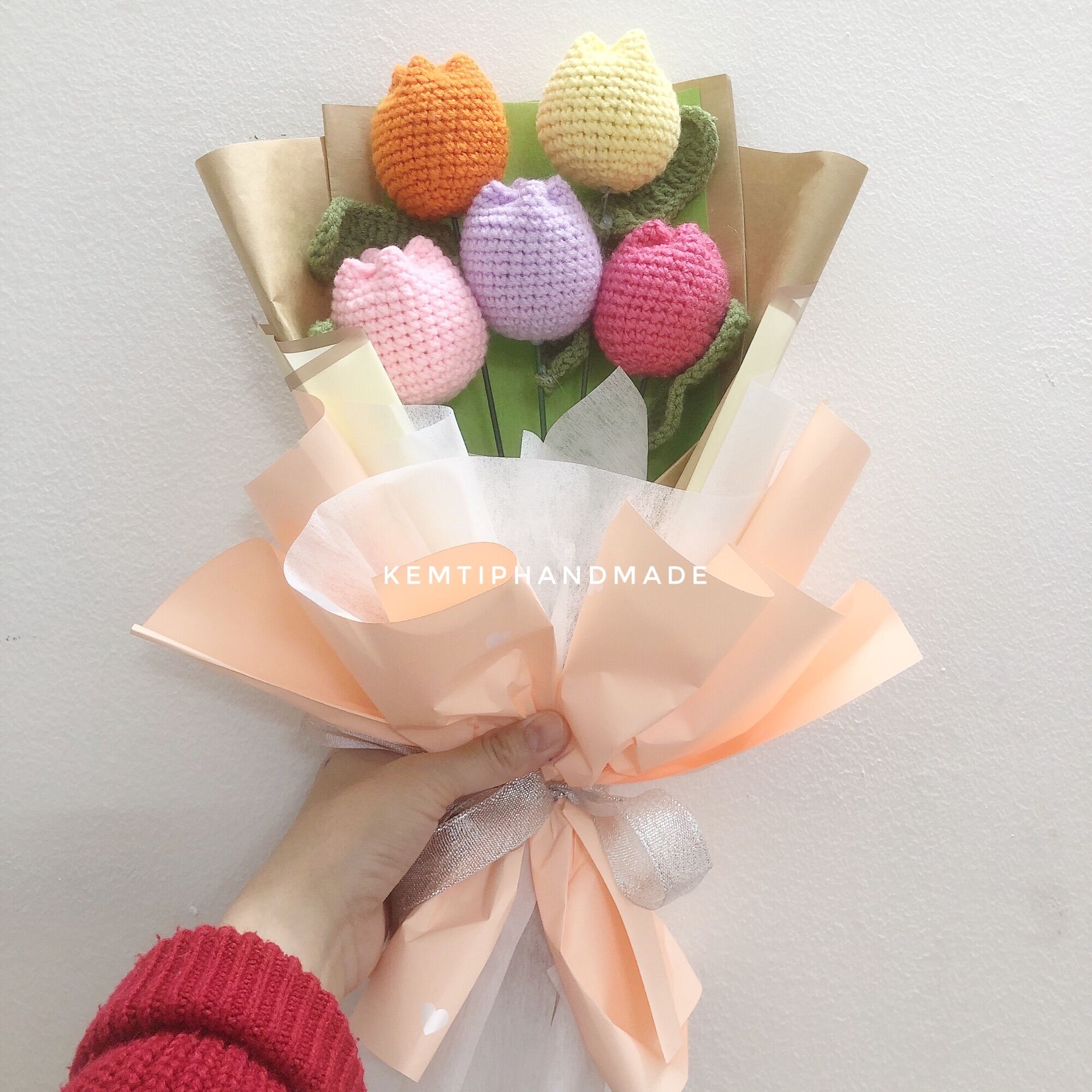 Bó Hoa Tulip Bằng Len Handmade Quà Tặng Lazadavn