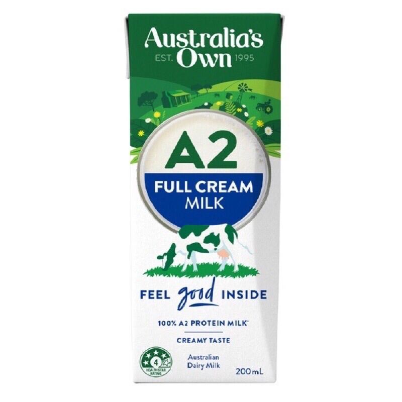 Sữa tươi nguyên kem A2 Australia s Own thùng 24 hộp nhập khẩu Úc