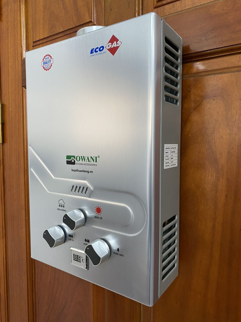 Bình nóng lạnh GAS cao cấp có đồng hồ siêu tiết kiệm GAS tặng kèm van, dây gas