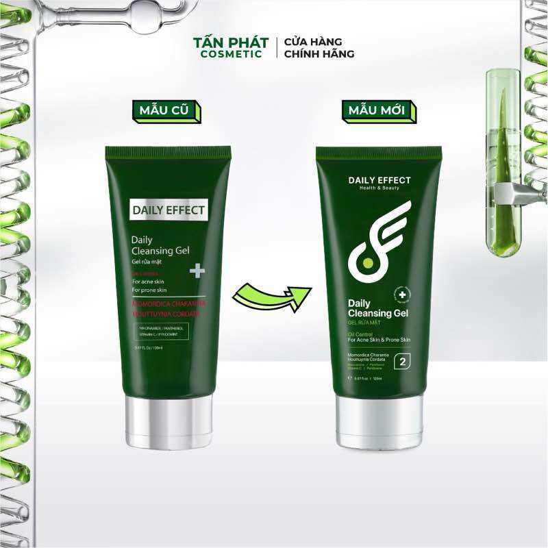 Sữa Rửa Mặt Chiết Xuất Rau Diếp Cá và Khổ Qua Rừng Daily Effect mẫu mới