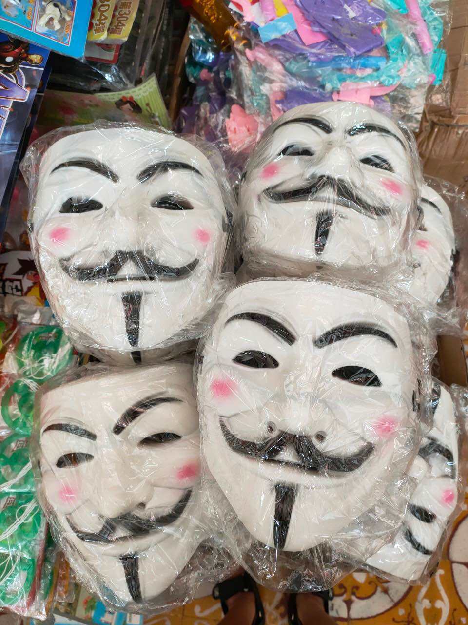 Mặt Nạ Hacker Màu Trắng Hoá Trang Anonymous