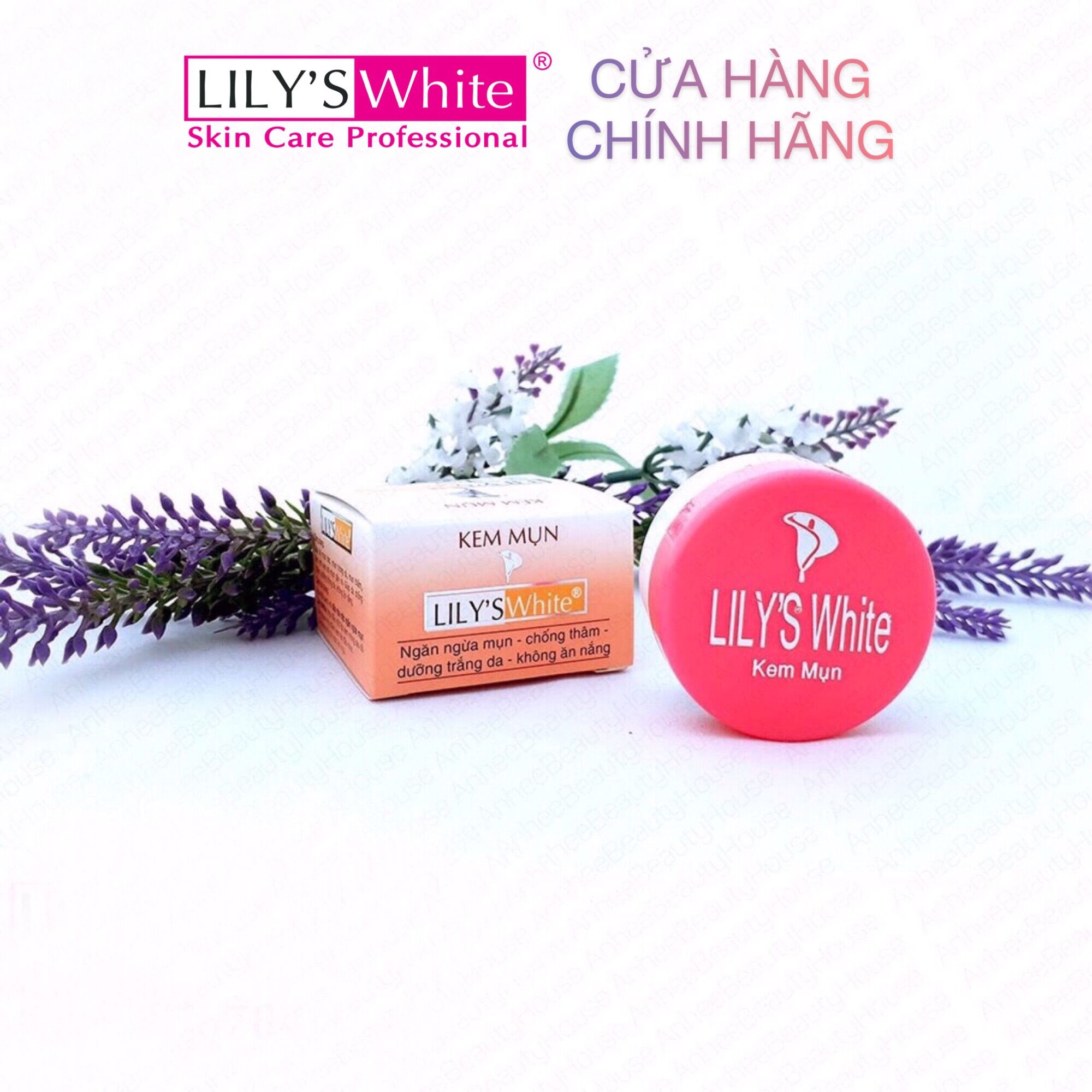 Kem mụn nắp hồng nhỏ 8gam lily’s white