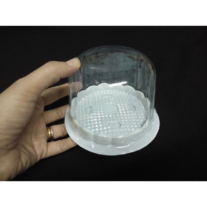 Bô 50 hộp nhựa tròn đựng bánh H15 mô tròn dùng đựng bánh với đường kính 10cm