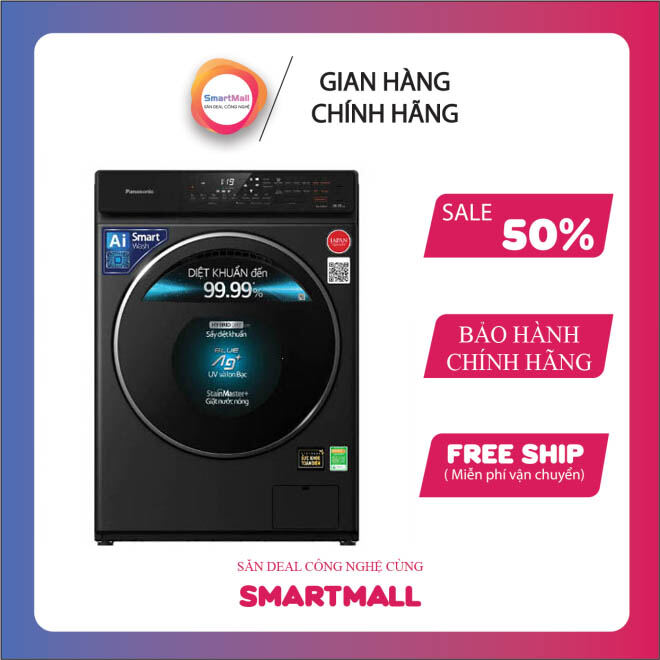 Máy giặt sấy panasonic inverter 9.5 kg na-v95fr1bvt