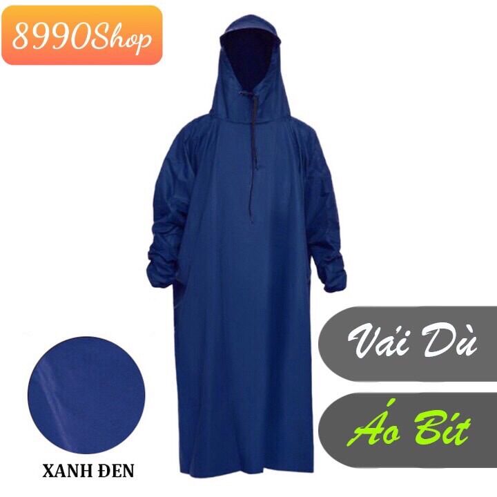 Áo Mưa Vải Dù Da Cá Áo Bít Kín Siêu Bền