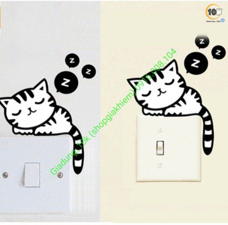 Decal dán ổ điện nhiều mẫu 10*13cm (lựa chọn mẫu trong tùy chọn)