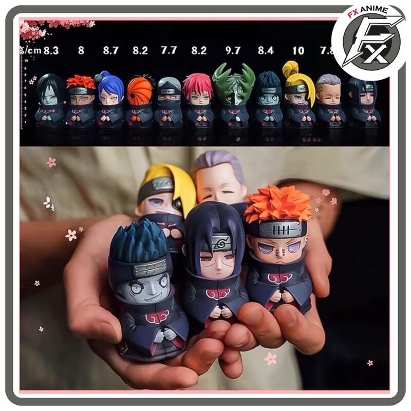Naruto Chibi mô hình 8cm - Set Akatsuki Sitting độc đáo bằng PVC cao cấp Fx Anime _FxAnime