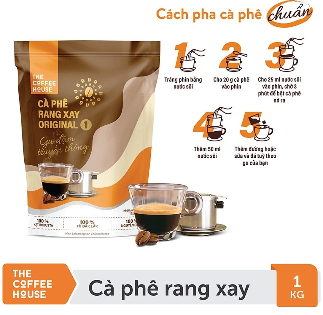 GÓI 1KG CÀ PHÊ RANG XAY ORGINAL 1 The Coffee House