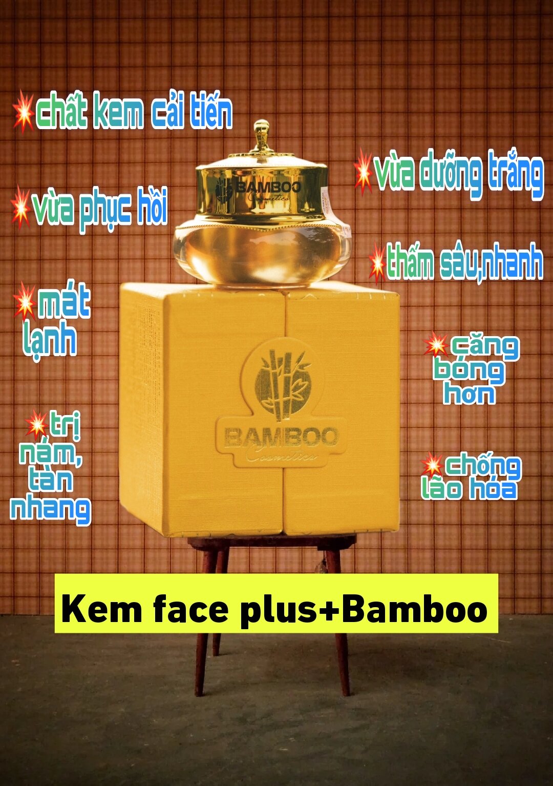 🔥phiên bản mới🔥kem face plus + bamboo 2024