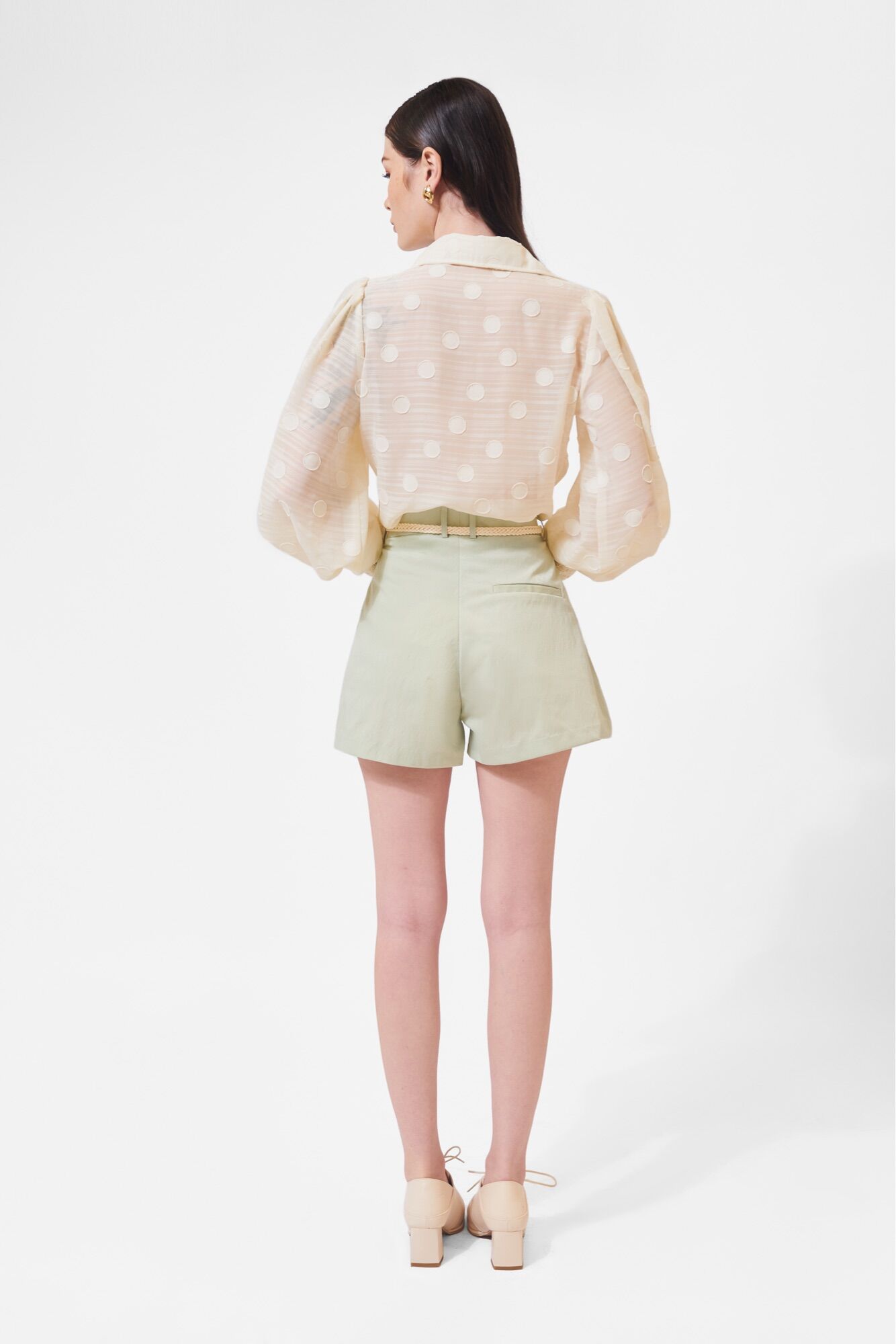 Camelia Dot Blouse - Áo Sơ Mi Tay Phồng