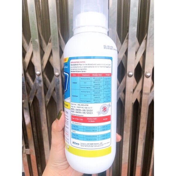 Thuốc diệt muỗi Permethrin Plus chai 100ml