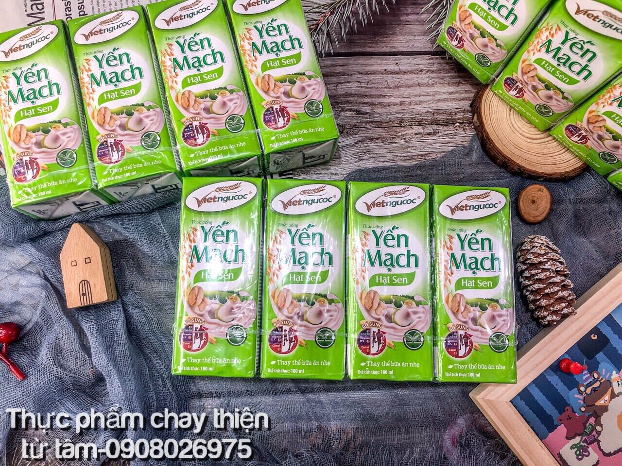 Sữa yến mạch hạt sen việt ngũ cốc lốc 4 hộp - 180ml/hộp