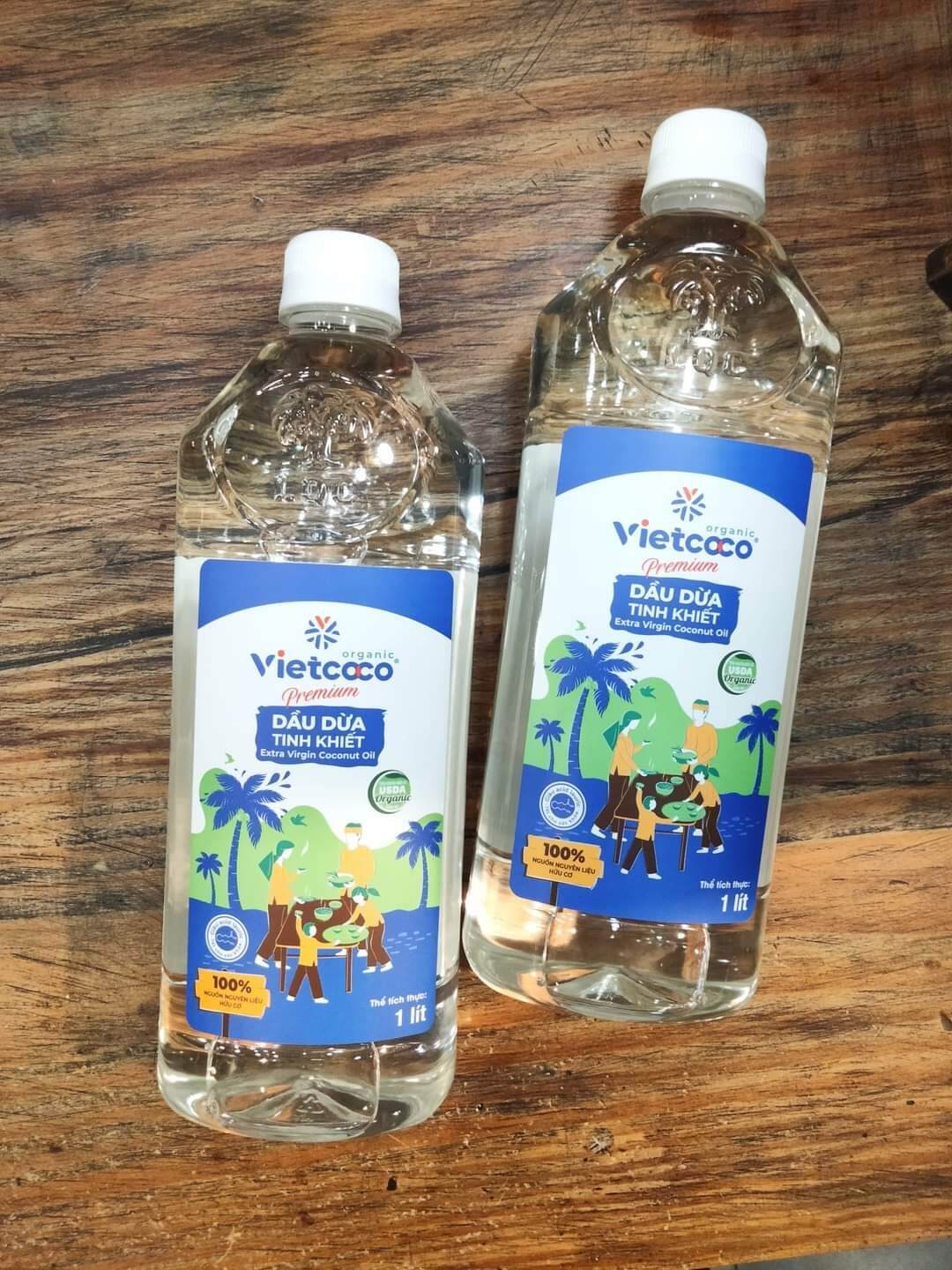 DẦU DỪA ÉP LẠNH ORGANIC VIETCOCO 1L