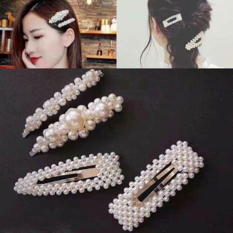 sét 4 kẹp tóc mái Hàn Quốc nữ