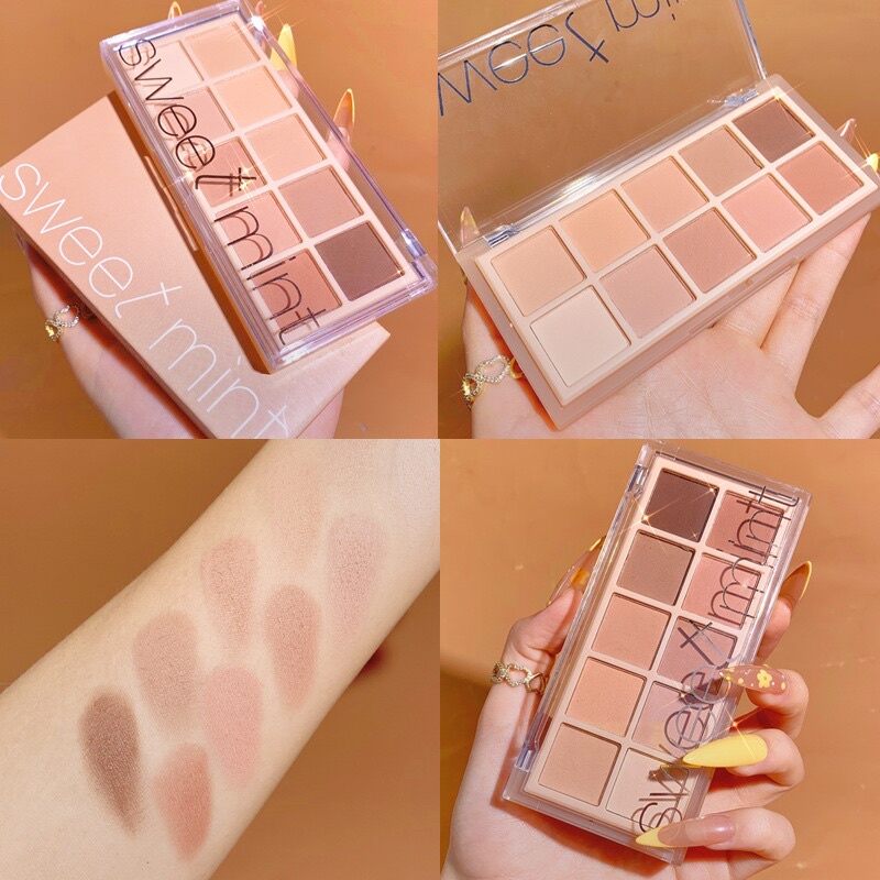 Bảng mắt 10 ô nhũ lấp lánh Sweet mint
