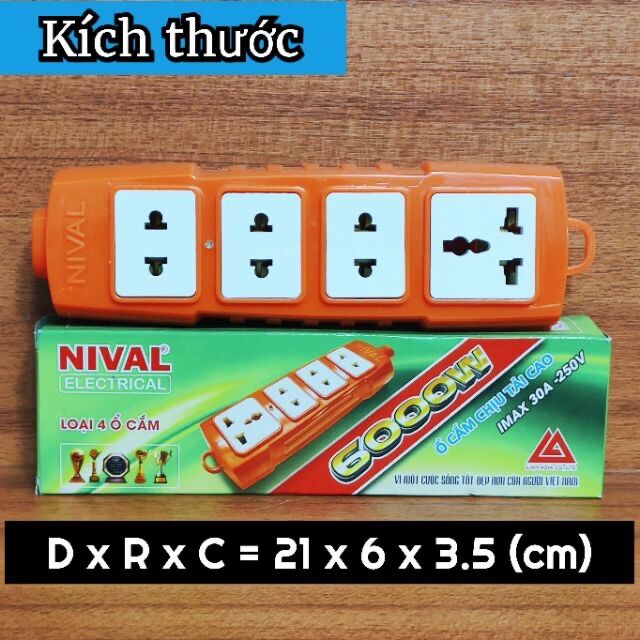 Ổ cắm chịu tải cao 30A- 6000w Nival