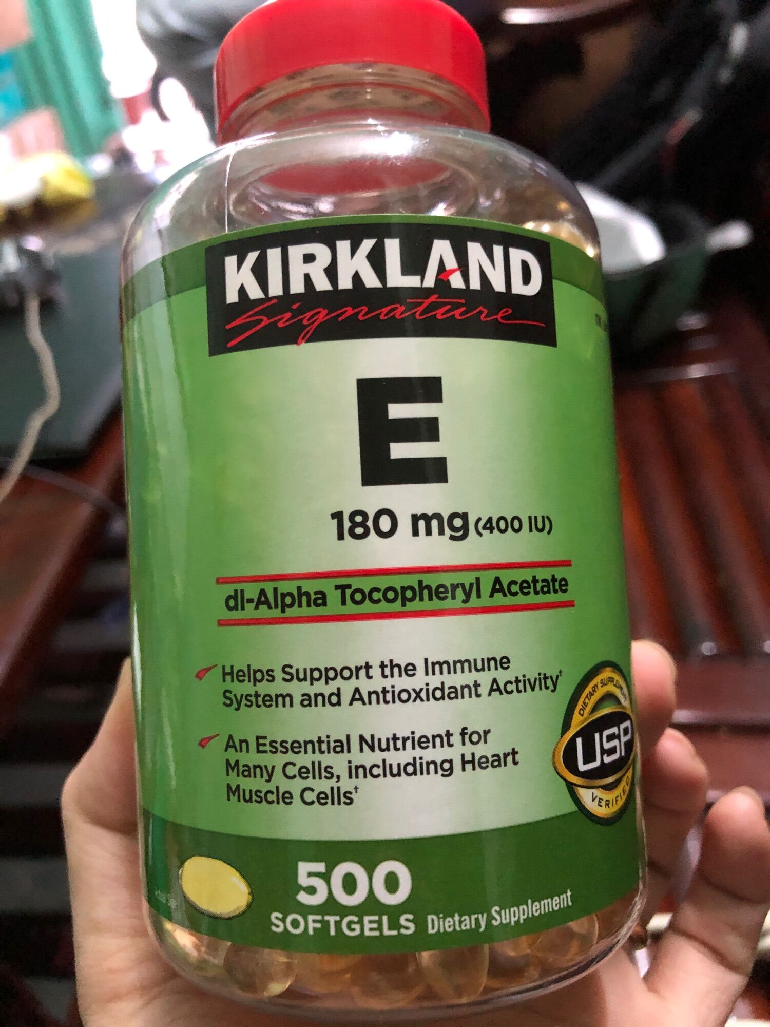 Vitamin e 400 iu 500 viên kirkland của mỹ, date 2025