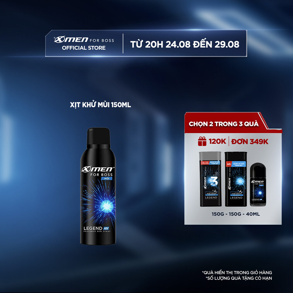 Xịt khử mùi Xmen For Boss Legend - 150ml