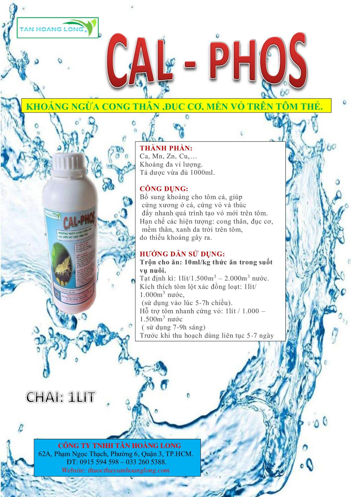 CAL PHOS (KHOÁNG CHẤT CHO TÔM)