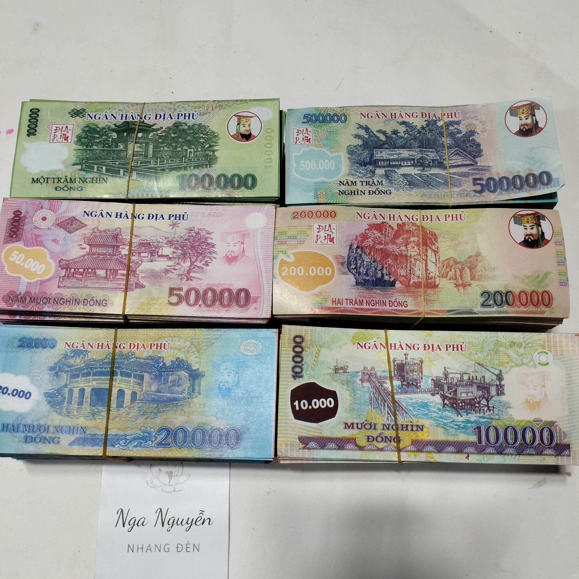 (100 tờ)Giấy Cúng Tiền Việt Polyme,Đô Mỹ Bóng Đẹp