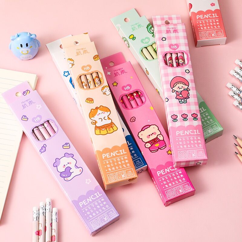 Hộp 10 bút chì in hình cute