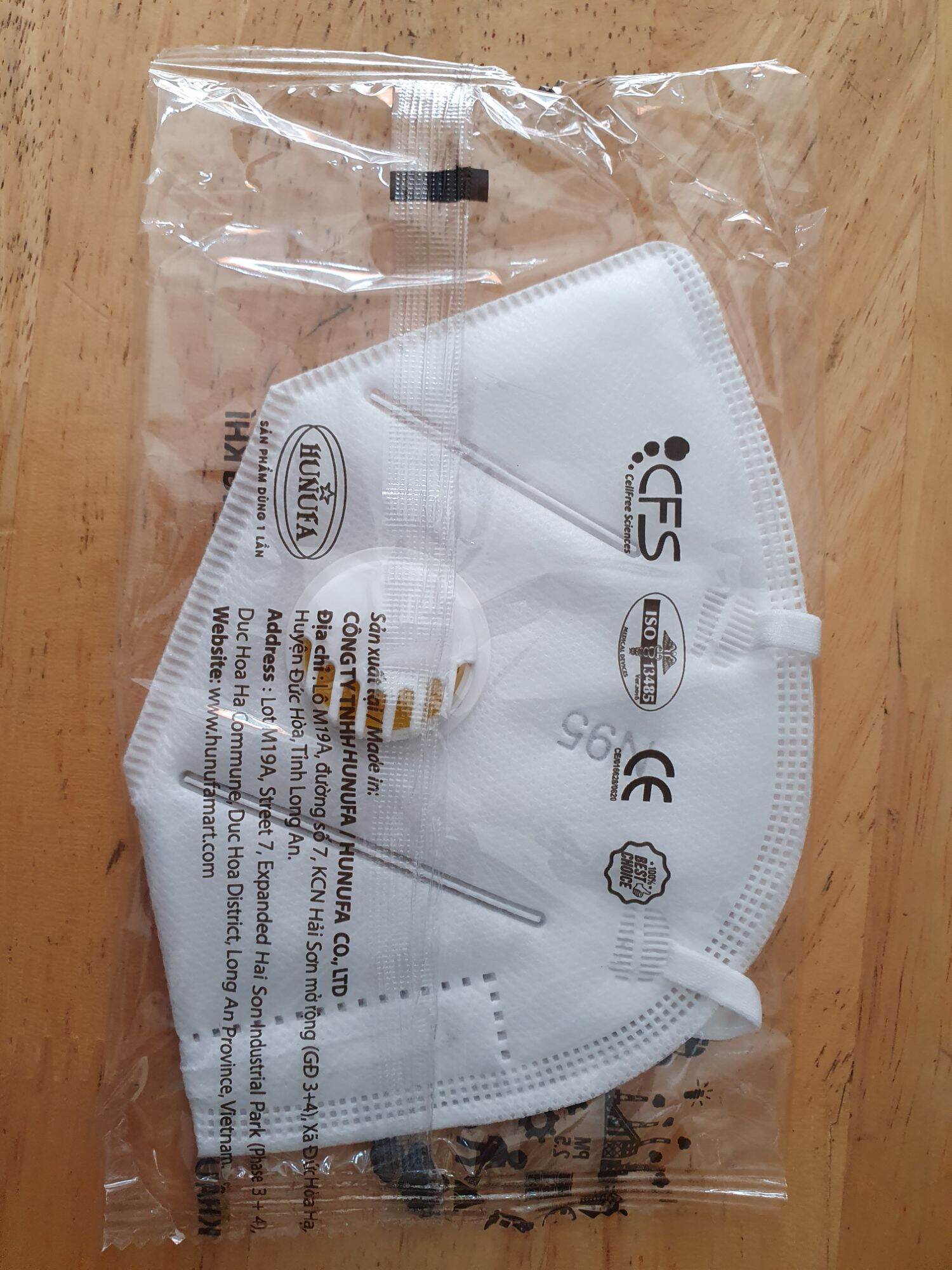 Hộp 10c khẩu trang N95 5 lớp, CÓ VAN THỞ
