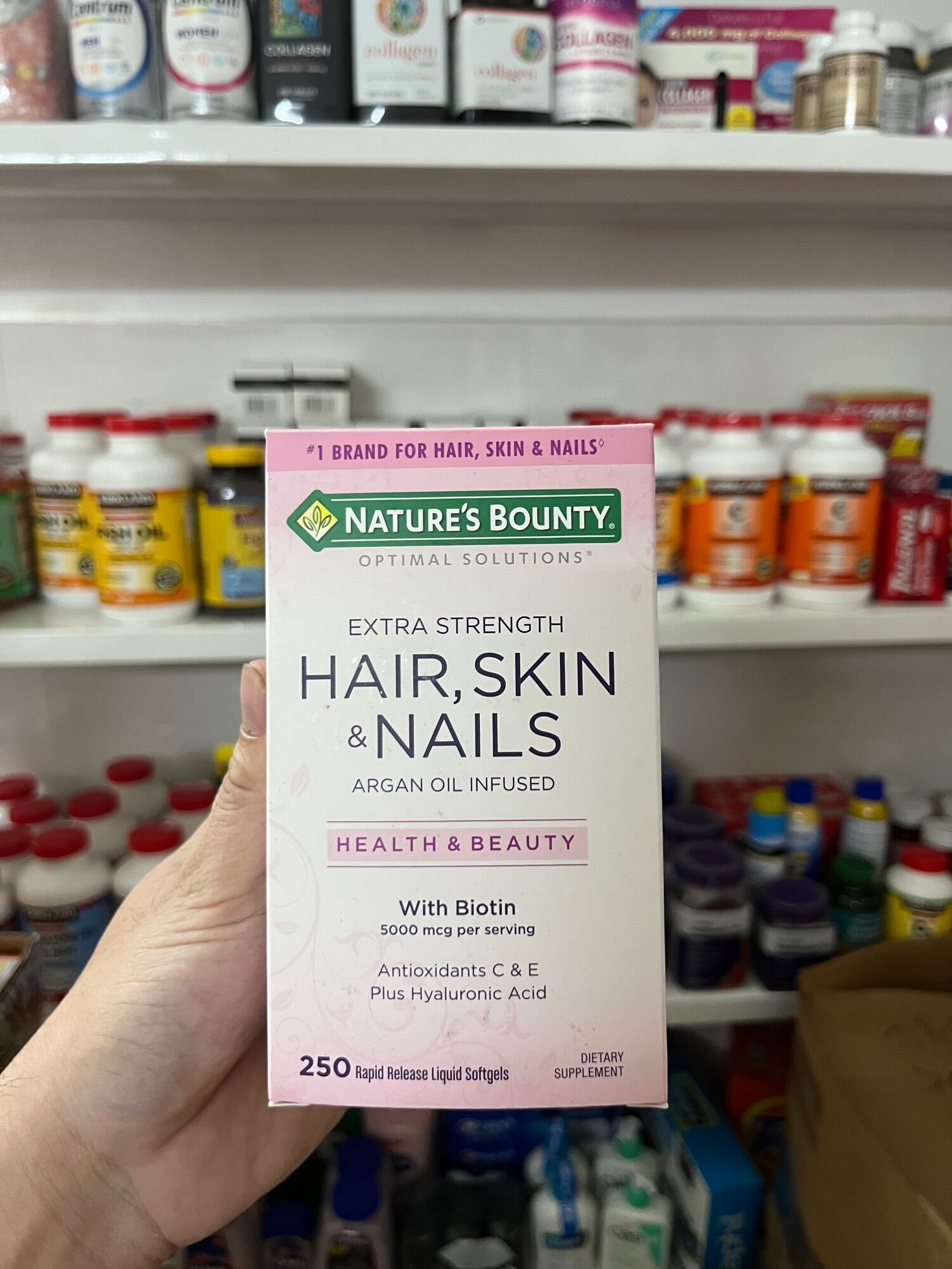 Vitamin da tóc móng Nature s Bounty Hair, Skin & Nails 250 Viên Của Mỹ thumbnail