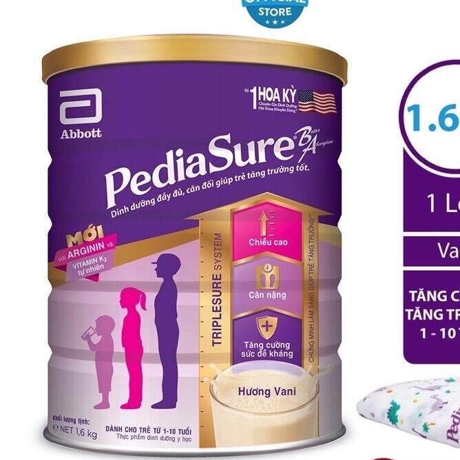 Sữa bột pediasure hương vani lon 1.6kg