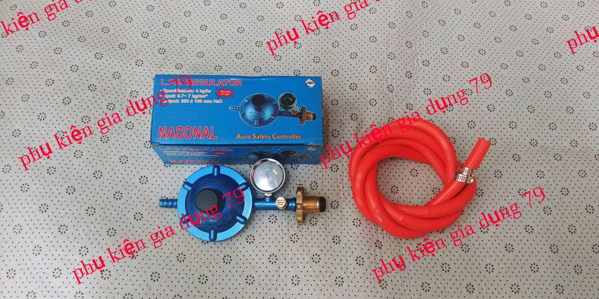 Bộ van + dây gas có đồng hồ Nasonal 777.