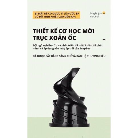 Máy Ép Chậm SNAPBEE SK-202-US