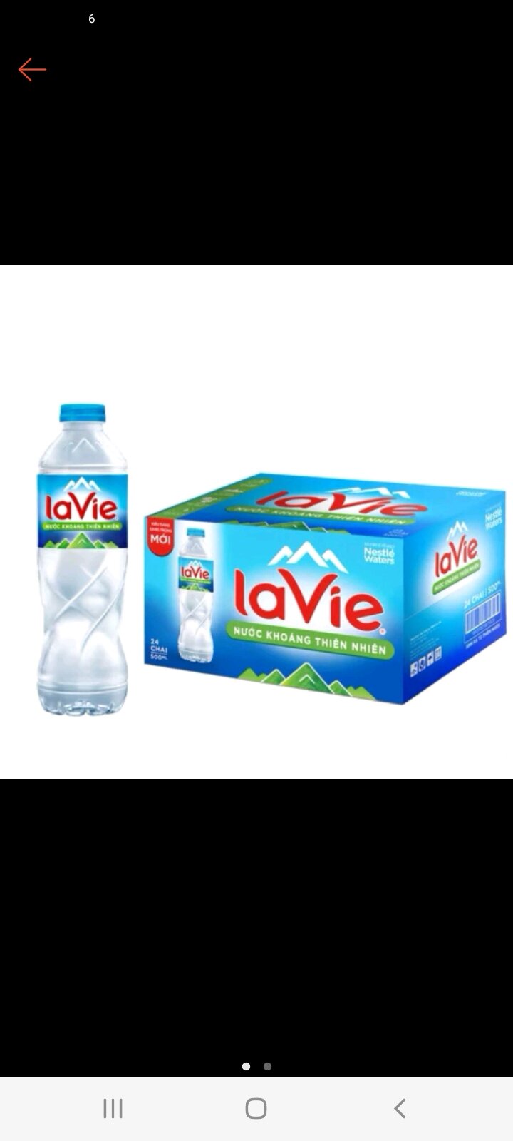 Thùng 24 chai nước khoáng lavie 350ml