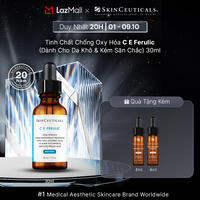Tinh chất Vitamin C Skinceuticals C E Ferulic hỗ trợ ngăn ngừa tình trạng oxy hoá trên da giúp làn da trở nên khoẻ mạnh và săn chắc hơn 30ml