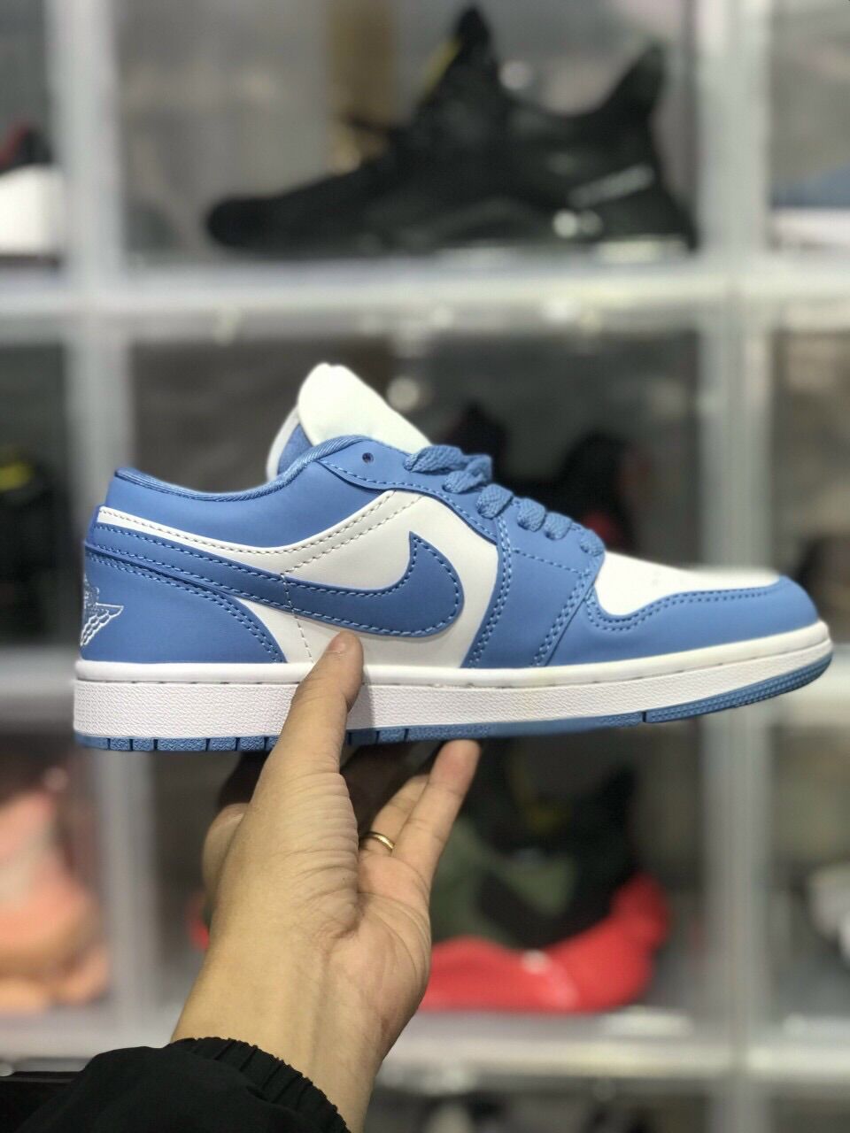 Giày Jd1 cổ thấp xanh blue unisex