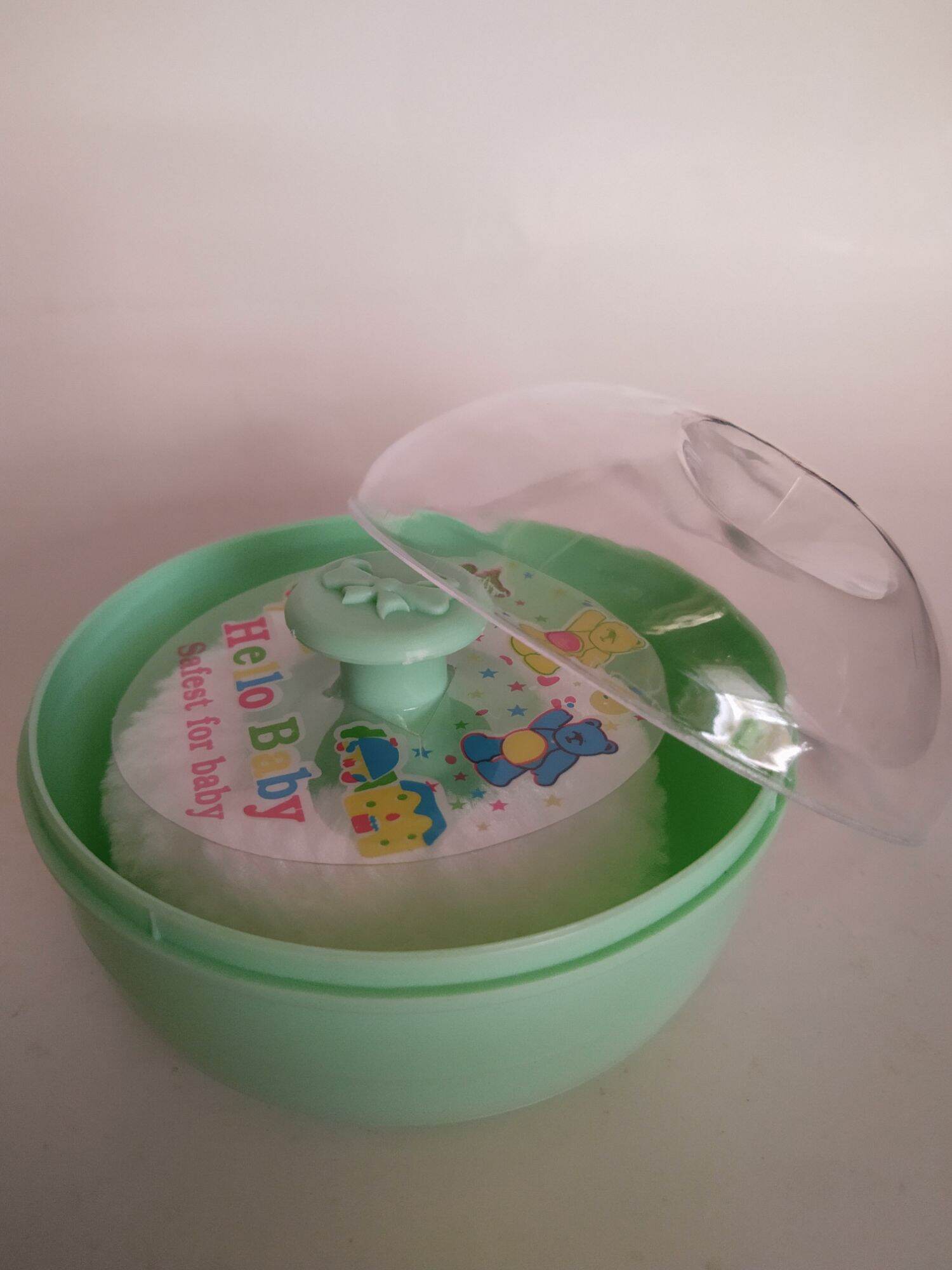 Bông thoa phấn em bé hiệu HELLO BABY.