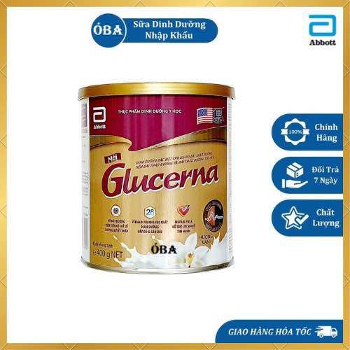 Sữa Bột Abbott Glucerna Hương Vani/Lúa Mạch 400g Hàng chính hãng, date mới nhất