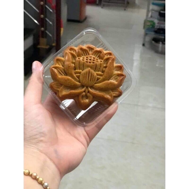 Khuôn trung thu lò xo 150gr 3D hoa sen [LOẠI ĐẸP]