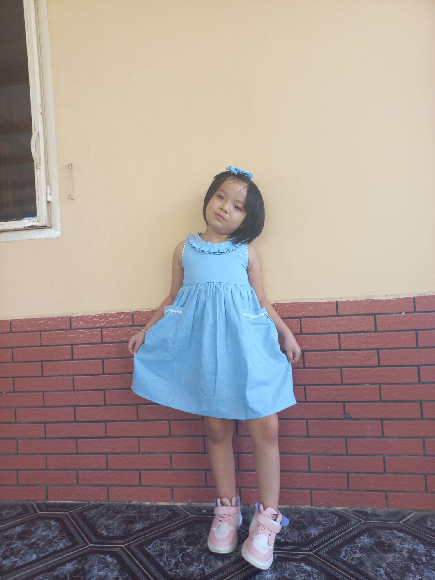 ĐẦM XẾP LY CỔ BEE BEE KID D08 SIÊU CUTE