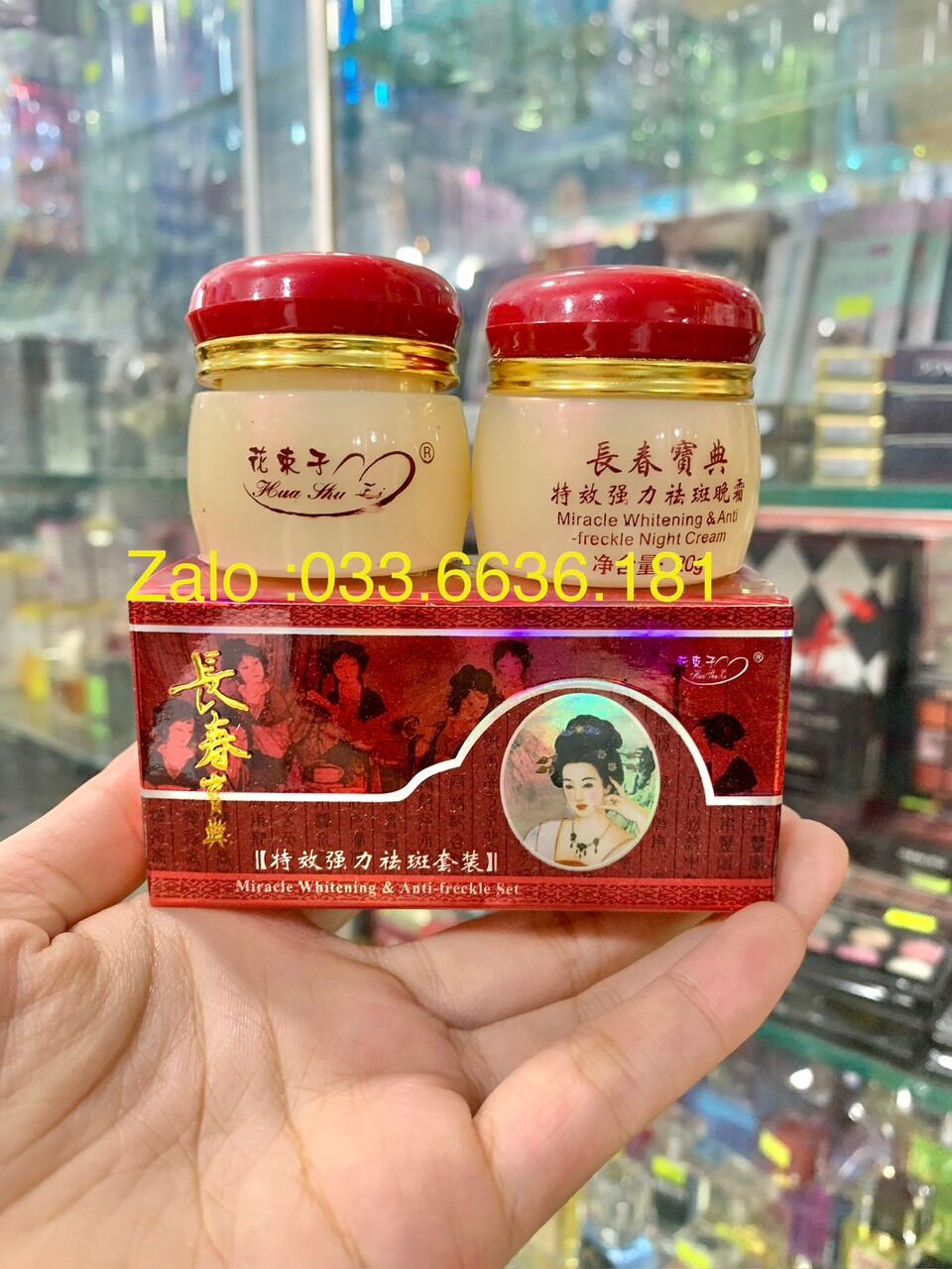 Kem cô tiên nám đỏ cặp Huashuli ngày và đêm