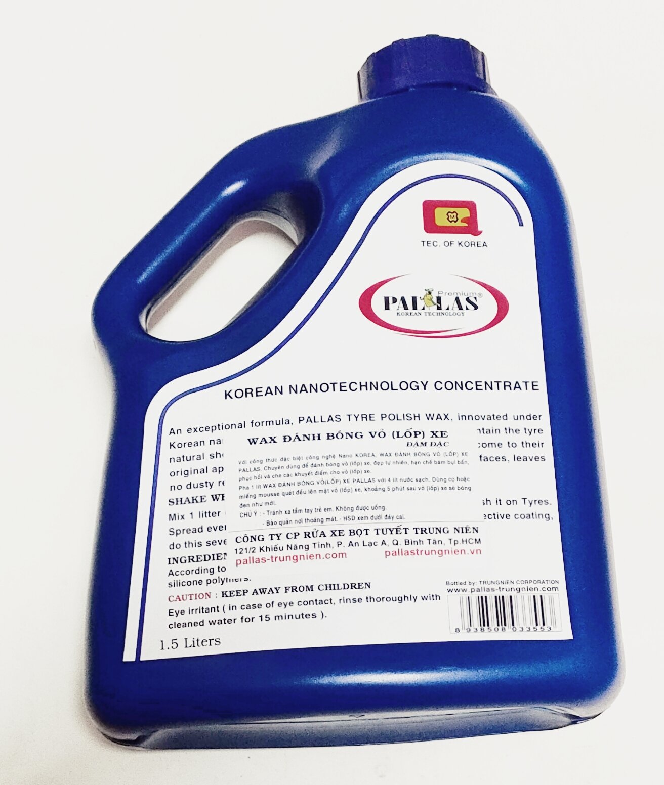 NƯỚC BÓNG VỎ XE HƠI BÌNH -  1.5 LÍT