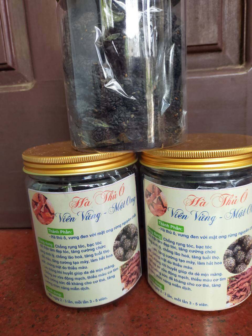 Hà thủ ô viên mật ong rừng vừng, loại đặc biệt nhà làm, hộp 500 gram