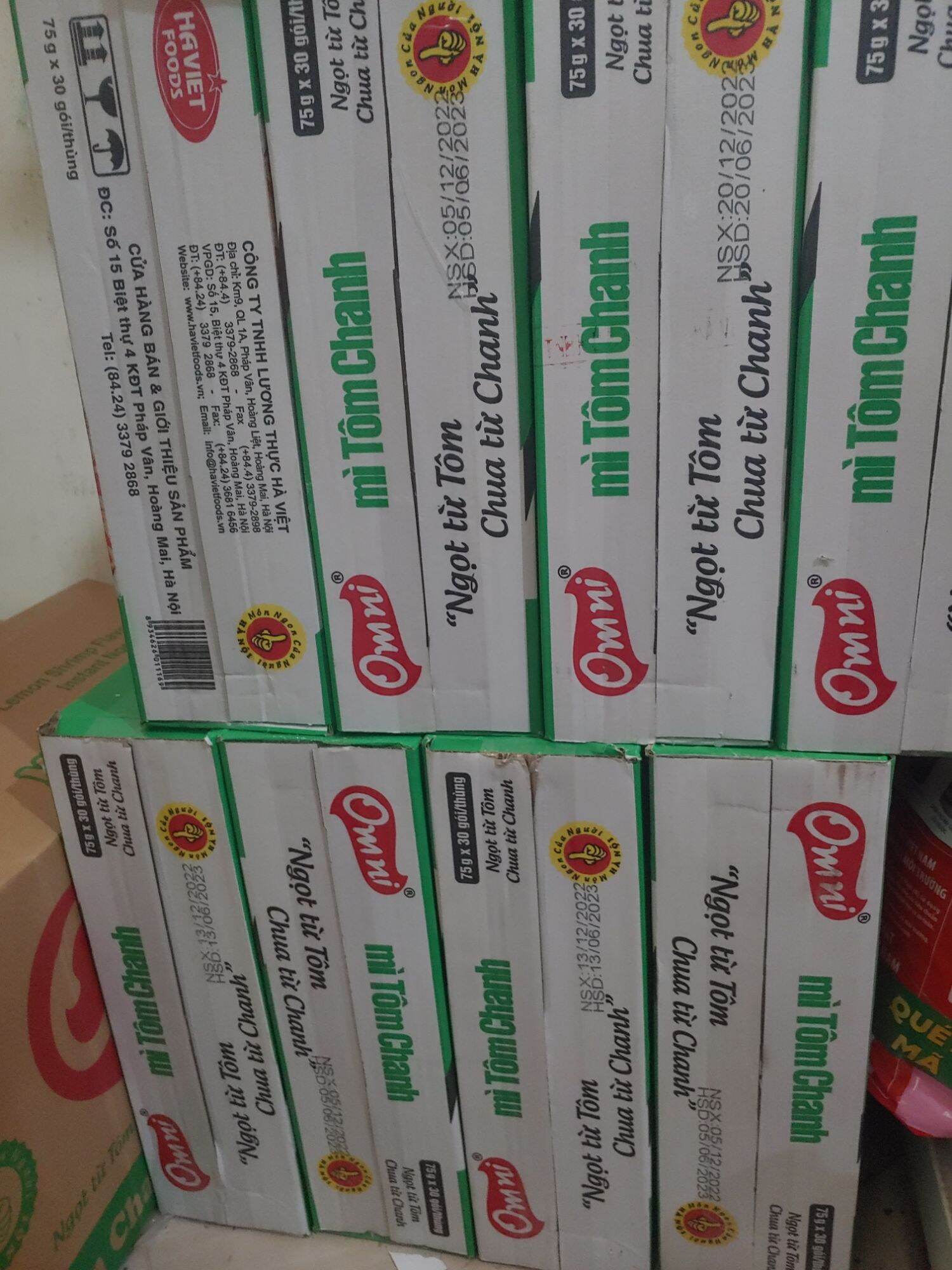Mì Omni chanh thùng 30 gói