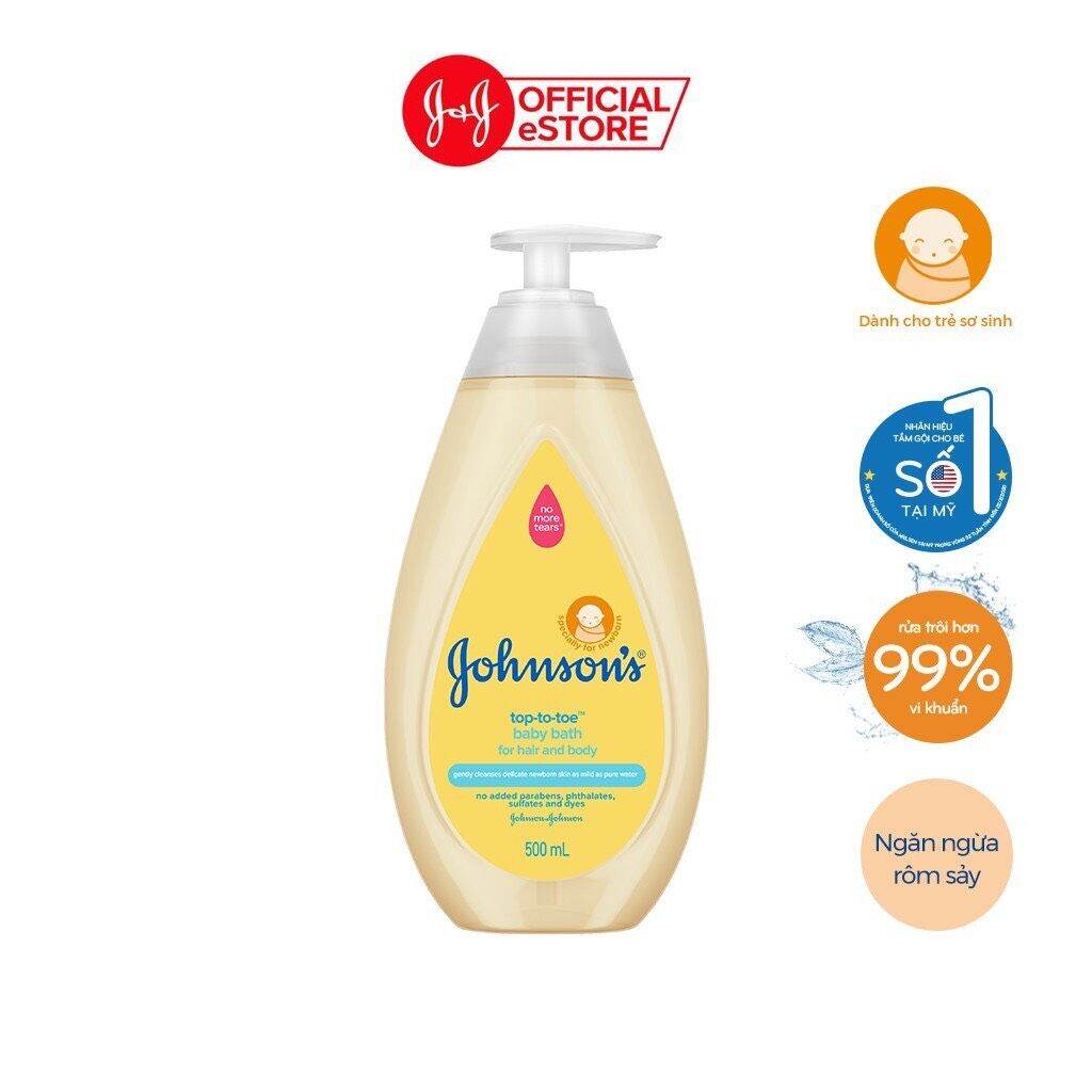 Sữa tắm gội toàn thân johnson's top to toe 500ml
