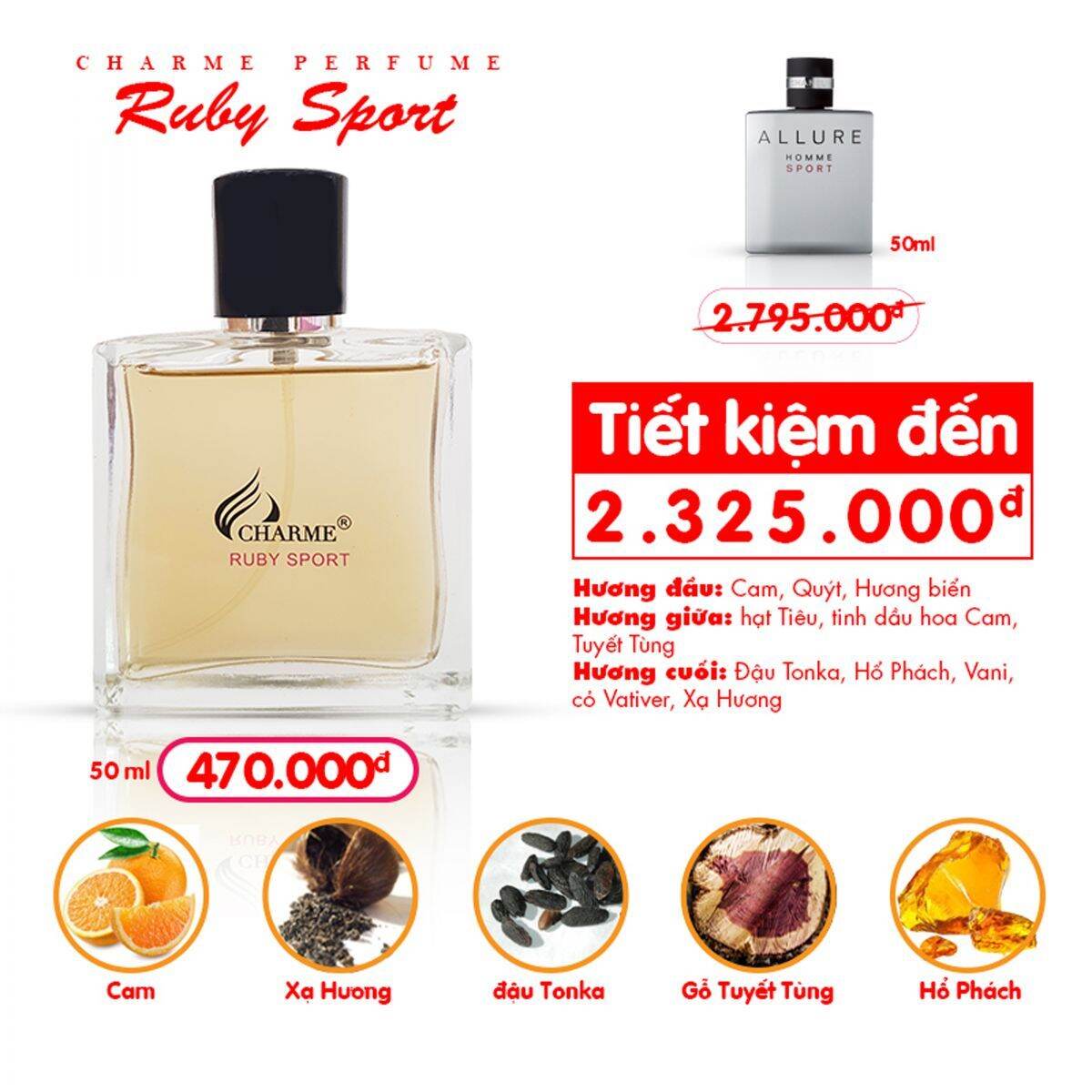 [HCM]nước hoa nam ruby spot 50ml
