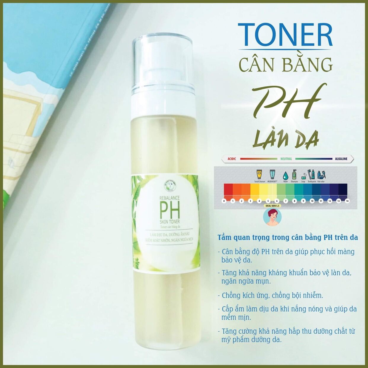 [Hcm]Toner Ph Cân Bằng Da Dịu Da Cấp Nước Tức Thì.